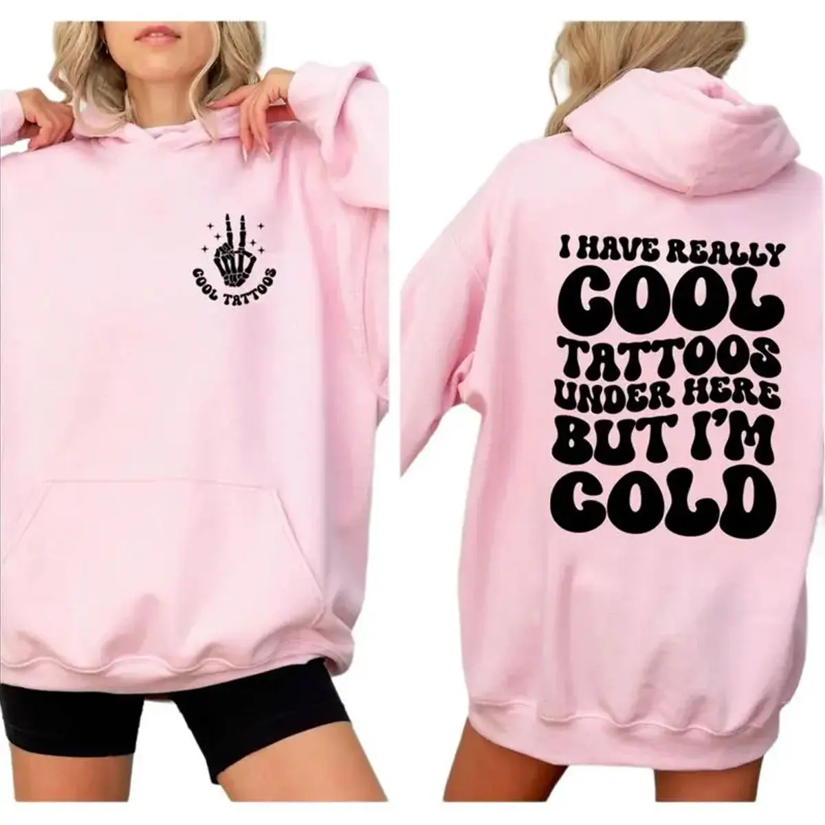 Cool Tattoos Under Here Hoodie, Funny Tattoo Lover Hoodie, I’m Cold Tattoo Joke Hoodie, Unisex Graphic Hoodie, Gift for Tattoo Fans