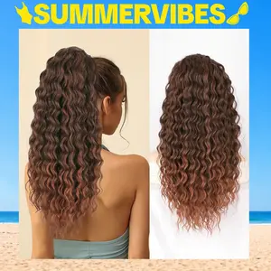 【Flash Sale】SummerVibes AISI HAIR Hair Ponytail Extension Drawstring Ponytail for Black Women with Fluffy Hairpiece and Daily Use Features - Hairextensions Synthetic Curly Hair Synthetic Wavy Hair