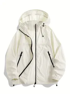 Women’s summer sun protection jacket made from lightweight ice silk—thin, cool to the touch, quick-drying, breathable, and UV-protective. Solid-color women’s cardigan-style top suitable for everyday wear and commuting in summer.