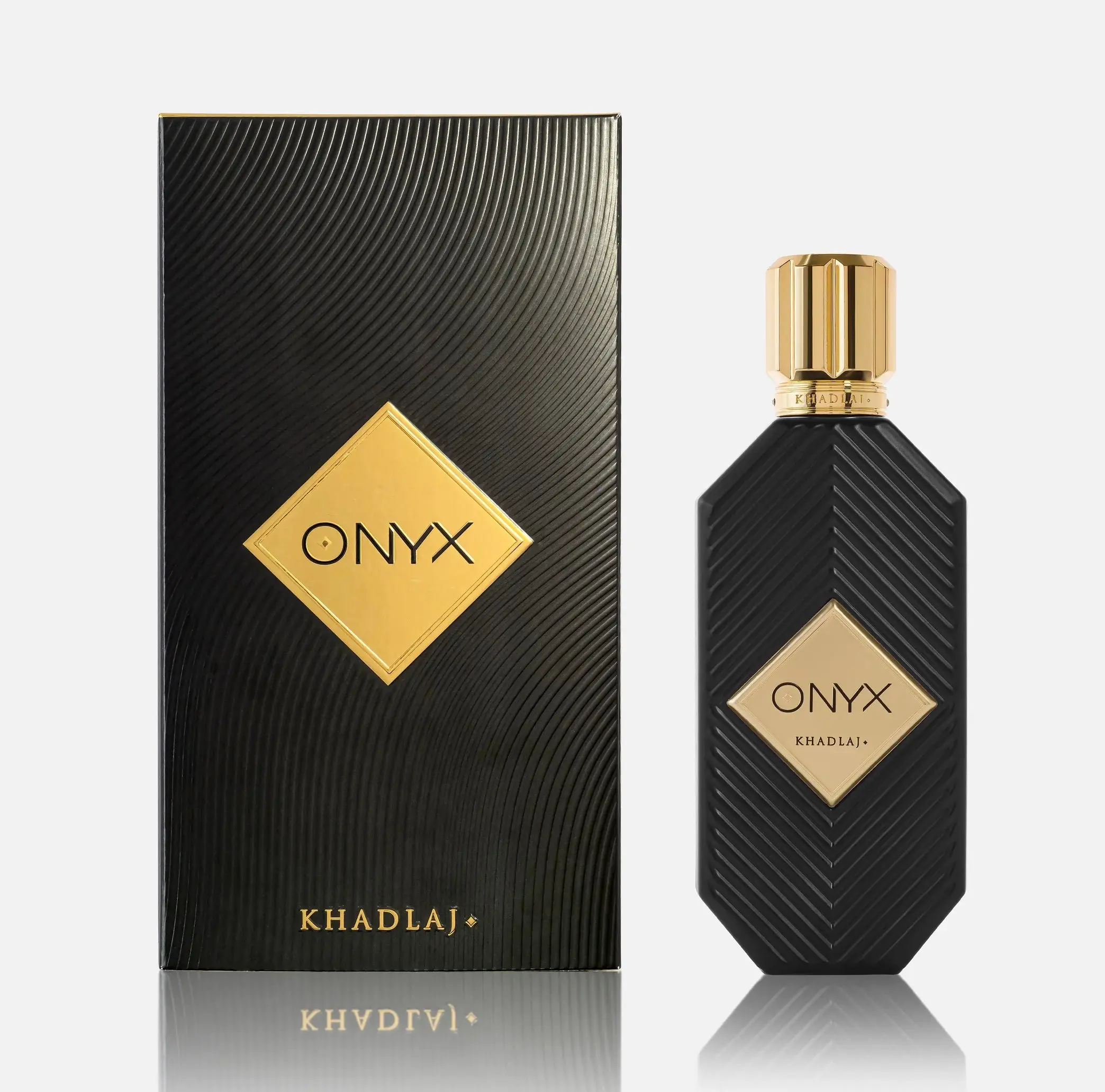 KHADLAJ Onyx Gold Alcohol-Based Eau de Parfum Spray for Men, Evening Wear Fragrance, 3.4 oz Single Item