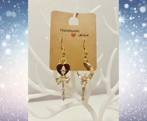 NEW Handmade Asymmetrical Sailor Moon Inspired Earring