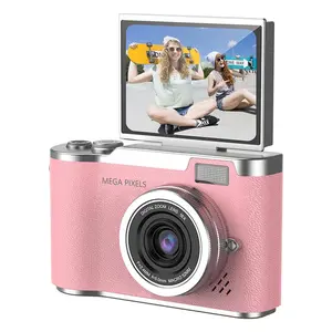 HD Digital Camera, 2.4 Inch Flip Over Display Screen Digital Compact Video Camera for School Photography, Outdoor Camera