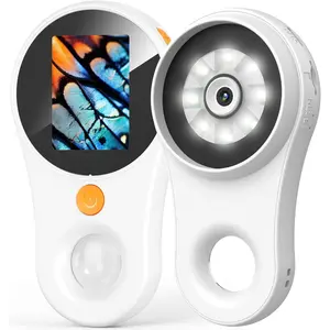 Magnifying Glass wih Ligh Porable Handheld USB Digial Microscope Macro Camera 2.0 inch IPS Color Screen Fixed Focus, 200w Pixel, 500x Magnificaion, Compaible wih Windows,  OS