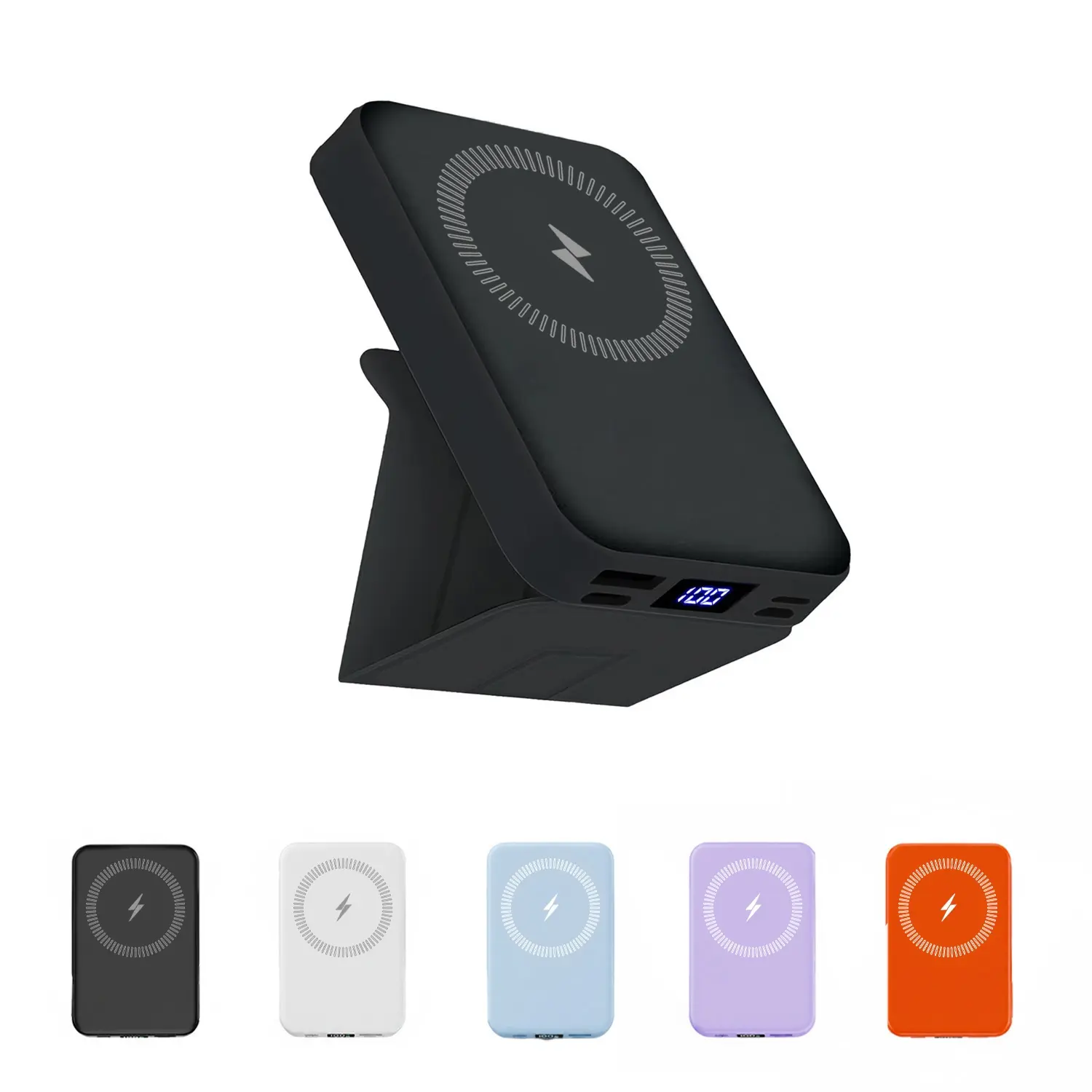10000mAh Portable Power Bank - Wireless MagSafe Magnetic Charger, 22.5W PD Fast Charging USB-C, LED Display, Stand for iPhone 17/16/15/14/13/12 & Android Devices, EDC Everyday Carry Portable Charger Travel Battery Pack, High Power Portable
