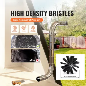 40-Foot Dryer Vent Cleaning Kit – 29-Piece Duct Brush Set with Reinforced Nylon Brush, Flexible Lint Trap Tool & Clamp Connectors – Heavy-Duty Lint Remover for Dryer Vent Maintenance