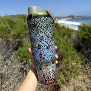 [Color Drop] Owala Off the Hook 30oz FreeSip Sway Water Bottle, Fishing Edition Insulated Stainless Steel Leak Proof BPA Free Bottle