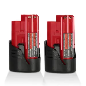 2 PCS 3000mAh 12V Lithium Battery Compatible for  12V Battery, Compatible forΛΛ12 Battery 12 Volt Cordless Tools 48-11-2401 48-11-2412 48-11-2411 48-11-2420 48-11-2440