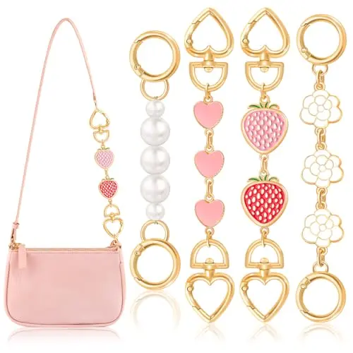 A16 4pcs White and Pink Bag Extender Cha