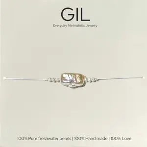 GIL B.001 Bracelet - Real Natural Fresh Water Pearls Handmade Jewelry Accessory for Women's Fashion