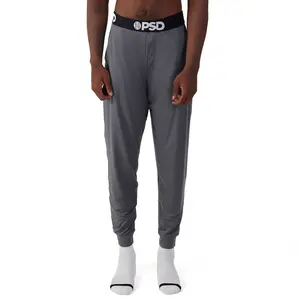 PSD Mens Charcoal Lounge Pant - Soft and Stretch Poly Blend Menswear Pajama Pant for Casual Wear