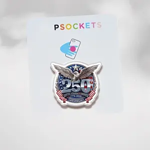 USA 250th Anniversary 1776-2026 Magnetic Phone Grip, Patriotic Liberty Torch Kindle Holder, Magsafe Compatible, High-quality Print Gift for Patriotic, Removable.