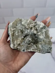 Apophyllite on Blue Chalcedony 1 LB 3 OZ Unique Piece From India
