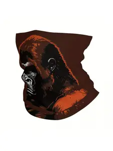Smoking Gorillas Scarf Neckerchief Neck Face Mask Polyester