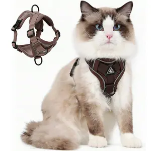 Reflective Pet Leash and Harness Set, Adjustable Anti-Escape Small Dog Leash, Soft Mesh Material, Suitable for Dogs and Cats