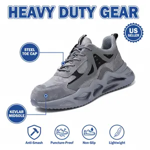 Women's Steel Toe Safety Boots Puncture Proof Breathable Lightweight Work Shoes Slip-Resistant All-Day Comfort Industrial Construction Protective Footwear for Women Working Outdoor Utility