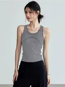 2026 Summer New Yoga Sports Vest for Women, with Padded Backless Fitness Top, Shockproof Pilates Training, Quick-Dry Breathable Dance Shirt