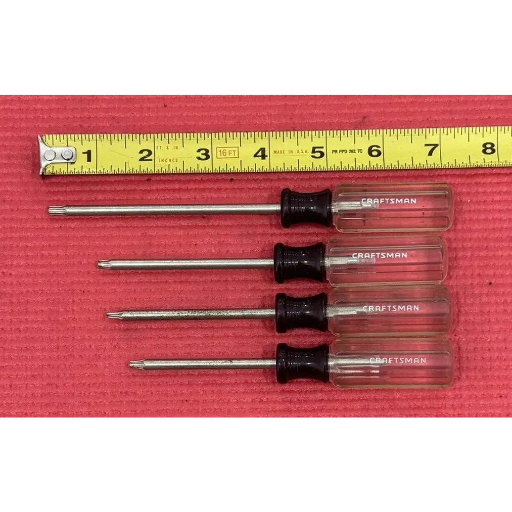 Vintage Craftsman 4 Pc Set WF Torx Screwdrivers T25, T20, T15, T10 MADE IN USA