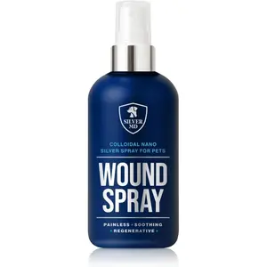 Wound Spray for Dogs, Cats & Pets, 8 Oz., Nano Silver Hot Spot Itch Relief for Irritation, Minor Wounds, Cuts & Daily Care, Alcohol & Fragrance Free No-Sting Clean Formula for Sensitive Skin