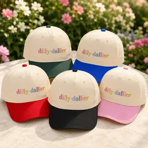 Embroidered Dilly Dallier Trucker Hat, Colorful Dilly Dallying Cap, Summer Vibes Cap, Funny Saying Trucker Cap