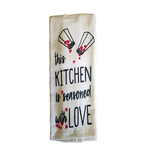 This Kitchen is Seasoned With Love - Love My Home Printed Kitchen Towel