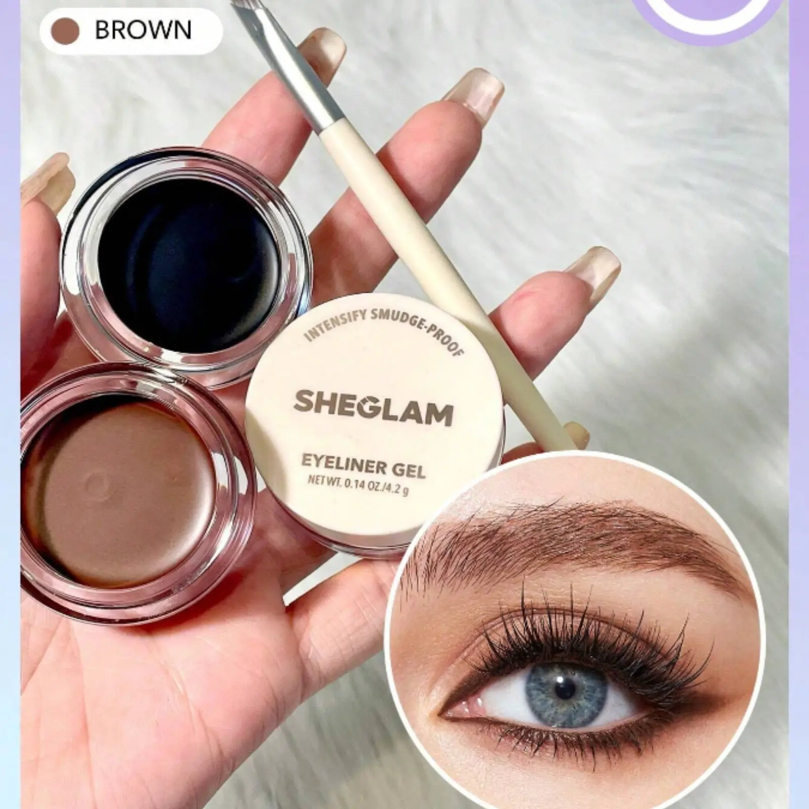 SHEGLAM Intensify Smudge-Proof Eyeliner Gel Waterproof Long-Lasting Matte Eyeliner Gel Waterproof And Sweat-proof No Smudge Evenly Pigmented Multi-Use Smooth High Pigment Eye Make - Lipliner, Makeup