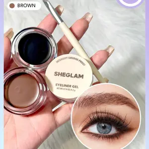 SHEGLAM Intensify Smudge-Proof Eyeliner Gel Waterproof Long-Lasting Matte Eyeliner Gel Waterproof And Sweat-proof No Smudge Evenly Pigmented Multi-Use Smooth High Pigment Eye Make - Lipliner, Makeup