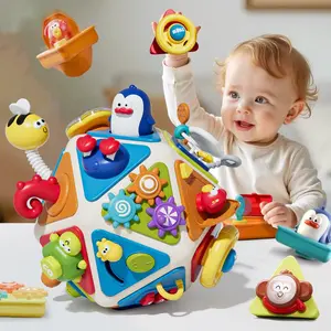 Montessori Busy Cube Sensory Toy for Toddlers, Travel-Friendly Educational Toy for Ages 1-3, Perfect Christmas & Birthday Gift