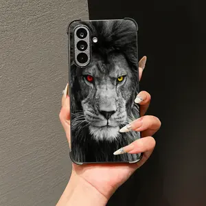 Majestic & Fierce Lion Phone Case Case for Samsung – Drop-Proof, Stain-Proof & Top-Notch Protection Phone Case for Samsung S25/s24/s23 Series, Anti-Drop & Dirt-Resistant , Stylish Mobile Accessory