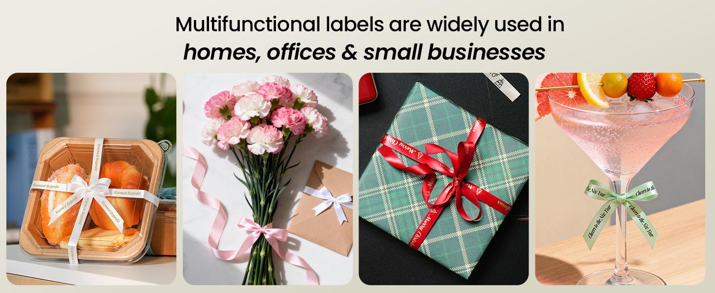 Phomemo A30 Thermal Transfer Ribbon & Label Printer – Bluetooth Portable Label Maker for DIY Gift Wrapping, Decorative Ribbon Printing, Ideal for Holidays, Weddings, Birthdays, Crafts & Small Business, Compatible with Phones & PC SummerVibes