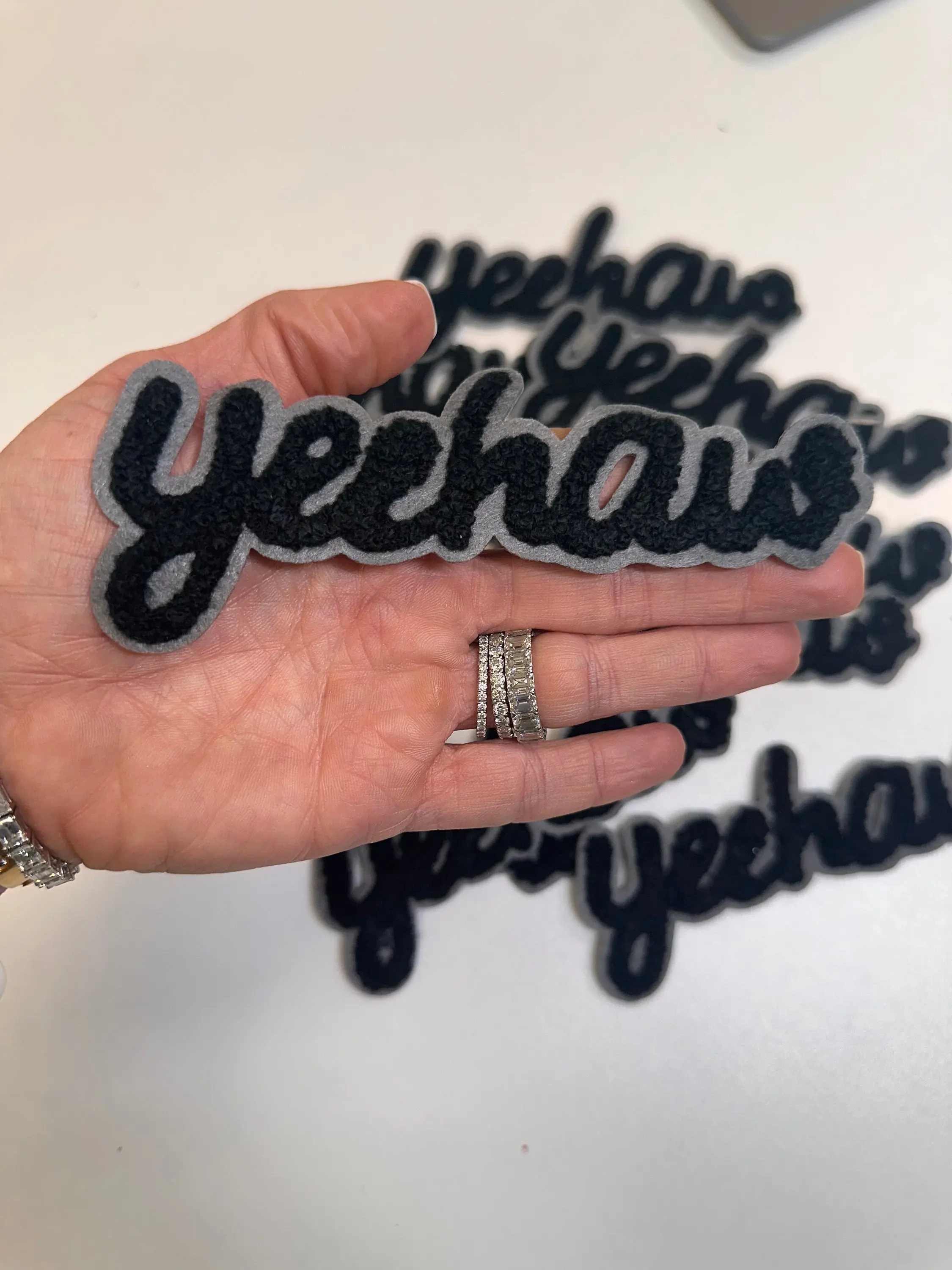 Yeehaw chenille patch,western patch,texas patch,cowboy,cowgirl,hat patch,southern patch,trucker hat patch