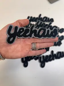 Yeehaw chenille patch,western patch,texas patch,cowboy,cowgirl,hat patch,southern patch,trucker hat patch