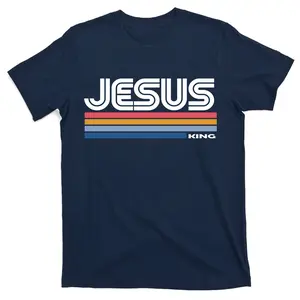 Retro Jesus King Shirt, Jesus Easter Shirt, Christian Shirt, Gift For Her, Gift For Him, Cotton Menswear Top
