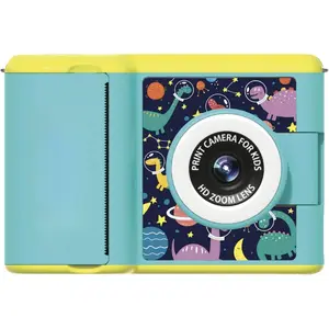 Nova  Digital Print Camera - with 180? Rotating Lens, 2.4"  Screen, Built-in  & ,1500mAh Rechargeable , USB-C | 3 Print Rolls, for  (Cyan)