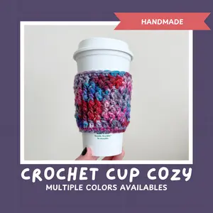 Handmade Crochet Cup Cozy - Perfect for Coffee and Tea Drinkware Colorful