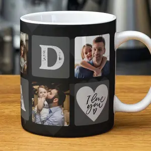 Dad Coffee Mug with Personalized Photos -   CLICK CHAT WITH SELLER TO SEND PHOTOS