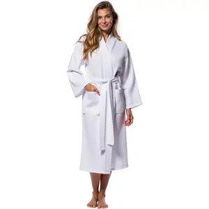 Turquaz Lightweight Full-Length Robes For Women Waffle Kimono Bathrobe - Soft, Fast-Drying, Long-Lasting Cotton Blend UnisexGift