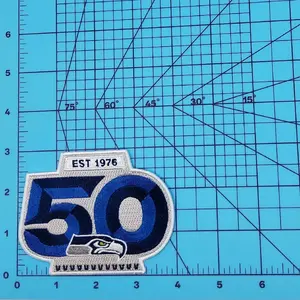 50th Anniversary Embroidered Iron-On Patch