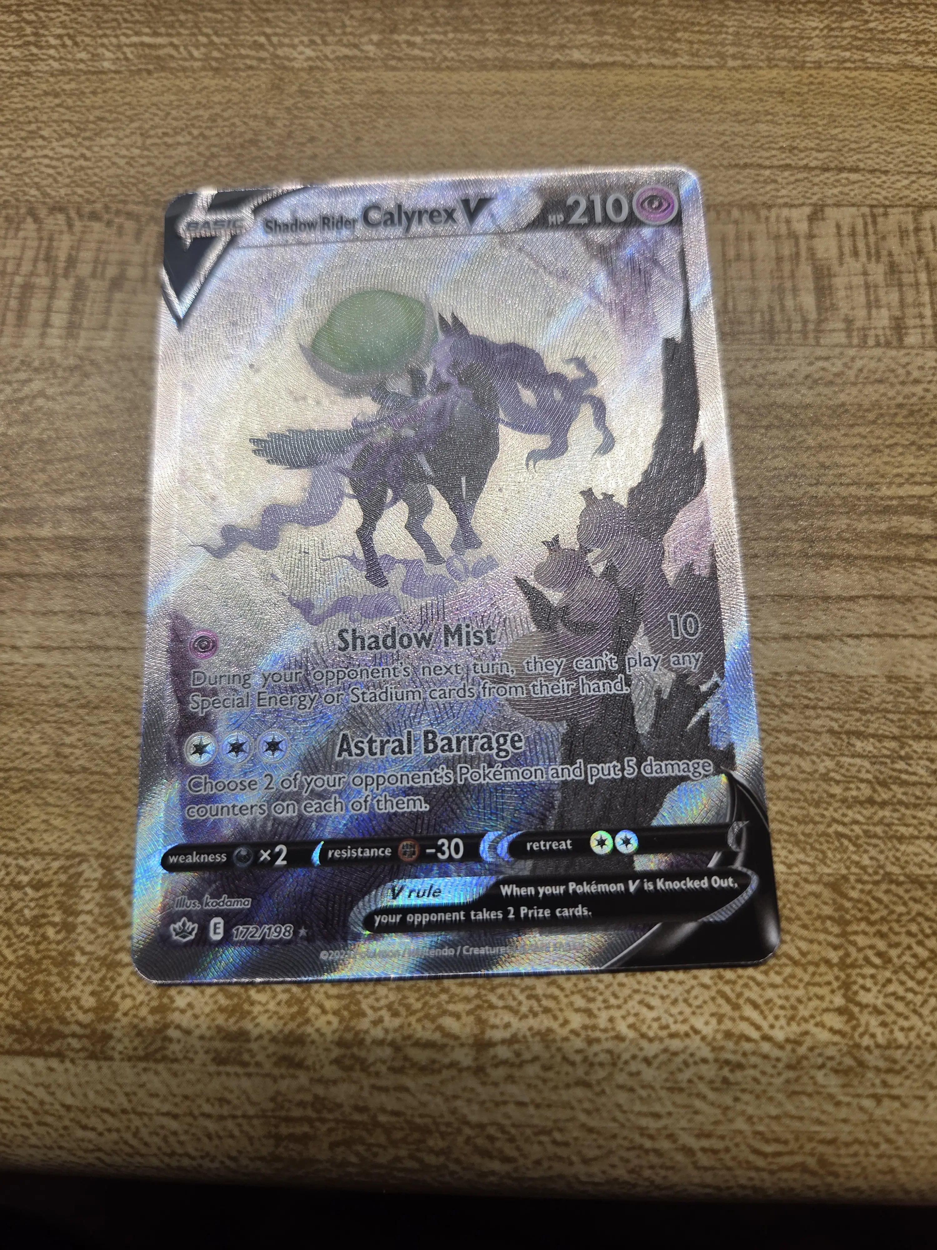 Shadowrider Calyrex V Full Art Pokemon Card