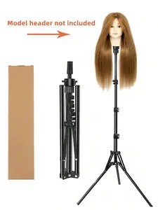 62 Inch Mannequin Head Stand, Adjustable Wig Stand, Reinforced Metal Construction, Ideal for Cosmetology & Hairdressing Training
