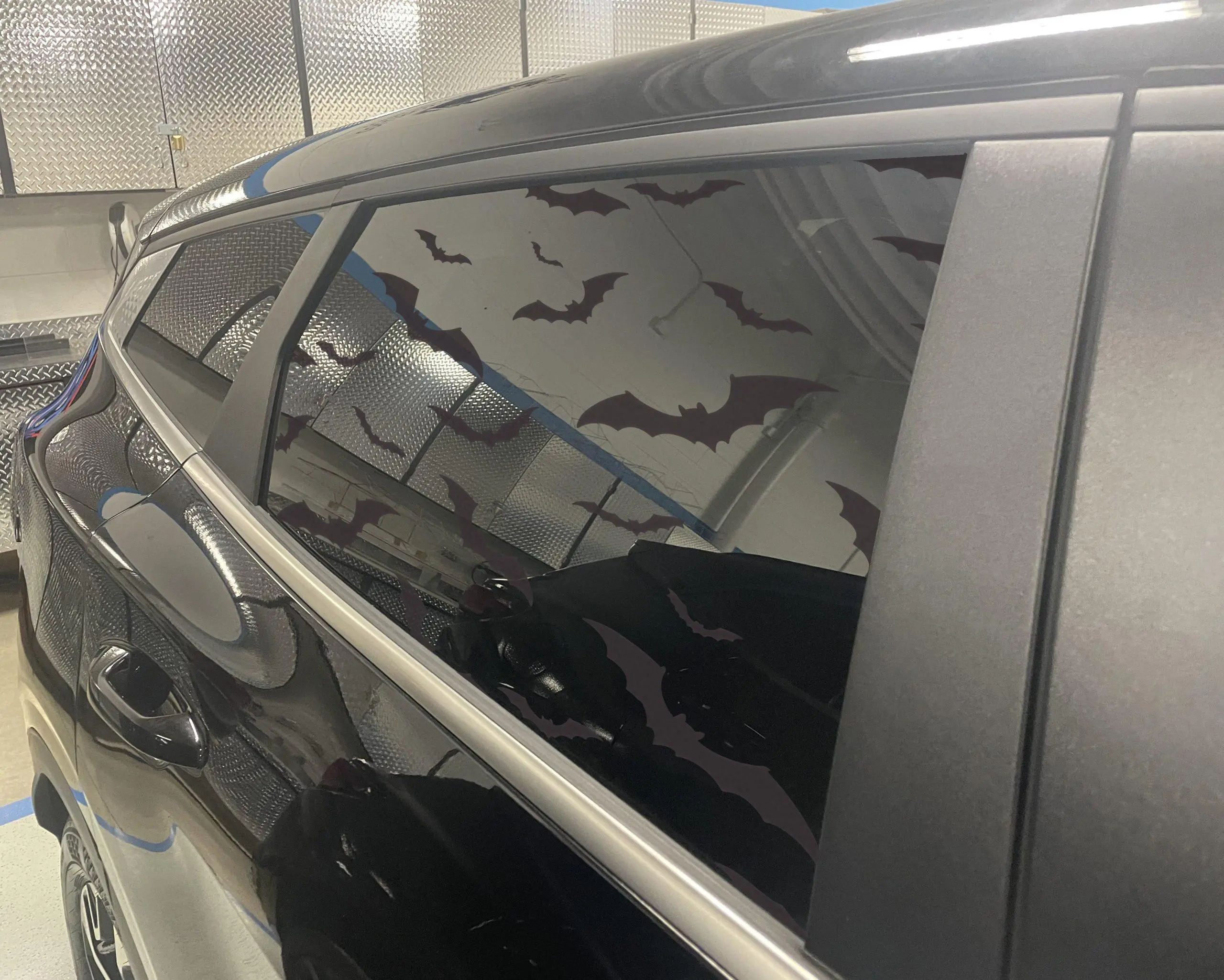Bat Full Window Decal - Large Gothic Bat Skeleton Car Sticker for Unique Vehicle Decor
