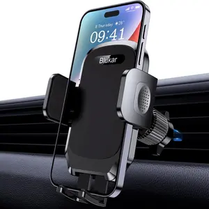 Blukar Car Phone Holder, Air Vent Car Phone Mount Cradle 360° Rotation - Upgraded Super Stable Hook Clip - One Button Release Holder for iPhone, Galaxy, All 4.0''-6.7'' Smartphones