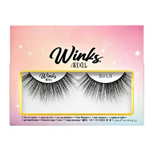 Ardell Winks So Lit Lashes, Full Volume 20mm Length, Dramatic Black Band, Luxe Look for Nighttime, False Eyelashes for Full Glam Makeup Contour