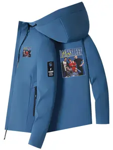 Trendy Fashion Men's Backstreet Boys Pattern Hooded Jacket for Daily Casual Trendy Outfits and Stylish Wear