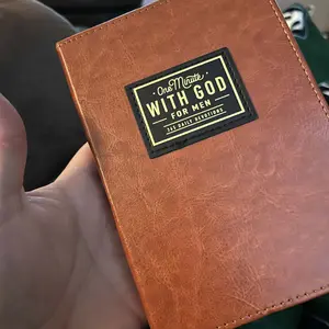 One Minute with God for Men , 365 Devotions in Brown Faux Leather | Faith & Encouragement Journal | Portable 365-Day Reflection Book | Perfect Gift for Valentine’s Day, Birthdays & Holidays | Men's Christian Self-Improvement & Devotional Notebook