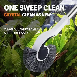Fish Tank Brush Cleaning Tool, Extended Reach Algae Remover, Glass Interior Scrubber, Efficient Algae Scraping Brush, Aquarium Maintenance Essential, Removal
