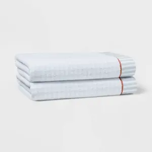 2pc Traditional Gingham Plaid Bath Towel Blue- Threshold 2pc Traditional Gingham Plaid Bath Towel Blue- Threshold