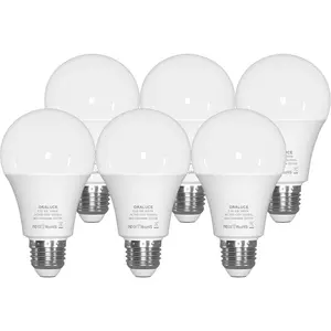 LED Light Bulb, A19 9W / 12W Lightbulbs, 120V, E26 Medium Base, Non Dimmable, Energy Efficient, UL Listed, 6 Pack