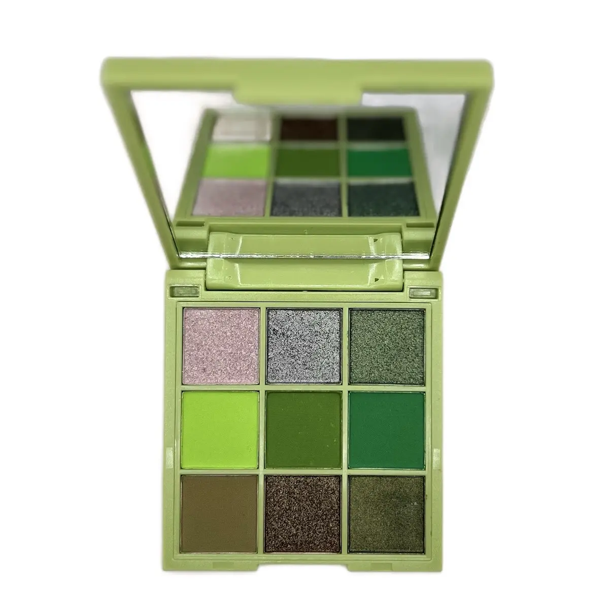 Garden Greens Eyeshadow Blush Palette #2 by Acts 2:17 Brushes - Earthy green tones that feel fresh and vibrant. Makeup Smooth Waterproof Blend Flawless Cosmetic Smoother