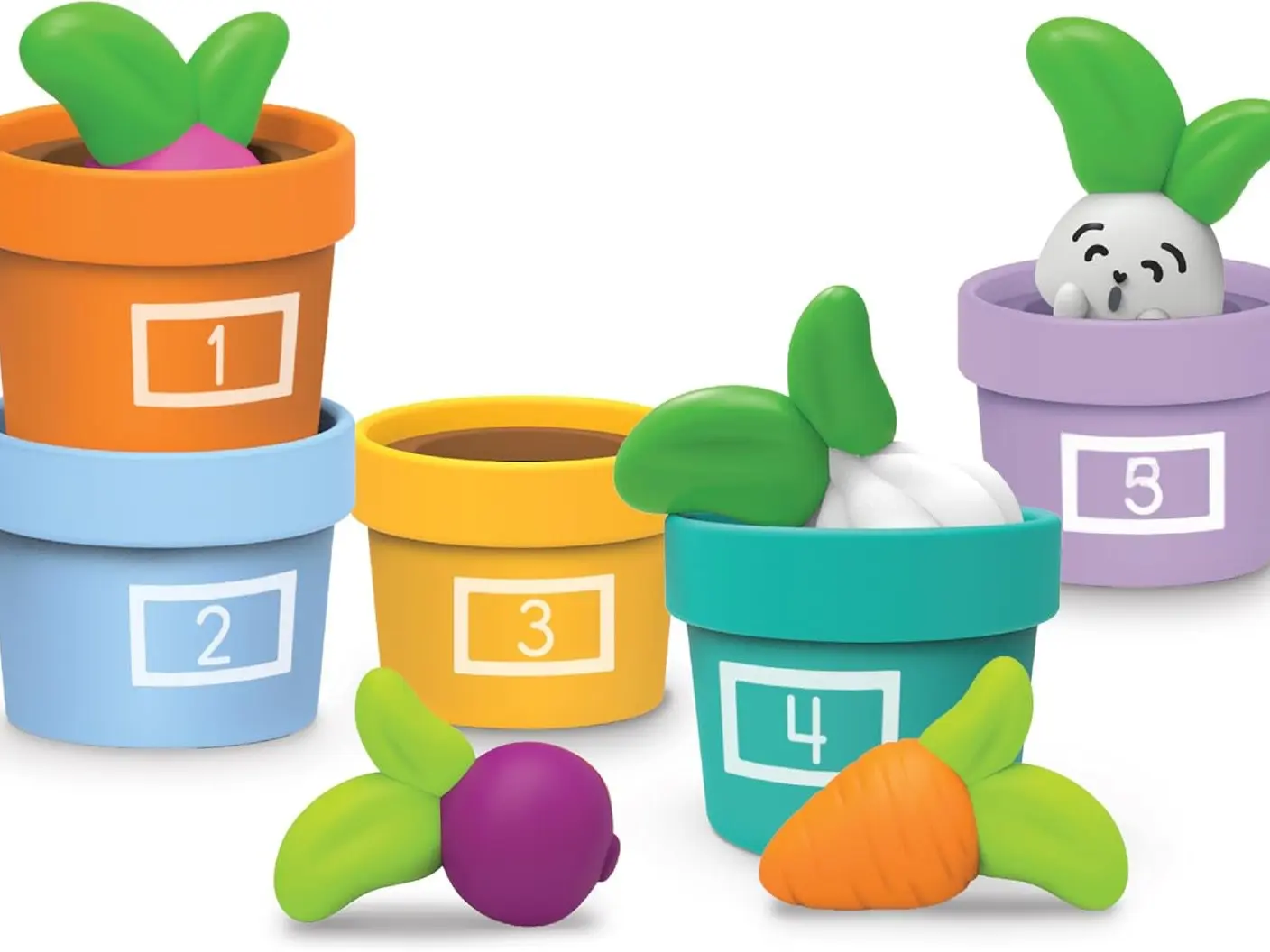 Learning Resources Hide & Seek Vegetable Garden ,10 Pieces, Ages 18 Months+, Preschool Learning Activities, Toddler Learning Toys 2-4