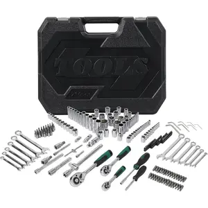 216 Piece Mechanics Tool Set, 1/4" 3/8" 1/2" Drive Socket Set, 72-Tooth Quick Release Ratchet in Heavy-Duty Case for Auto Repair, Home DIY, Emergency